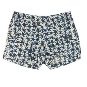 J. Crew Linen Shorts in Blue and White